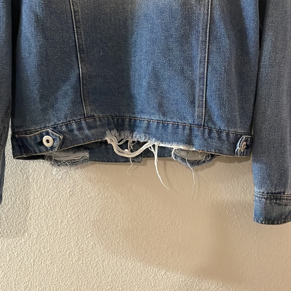 Distressed Denim Jacket - image 5